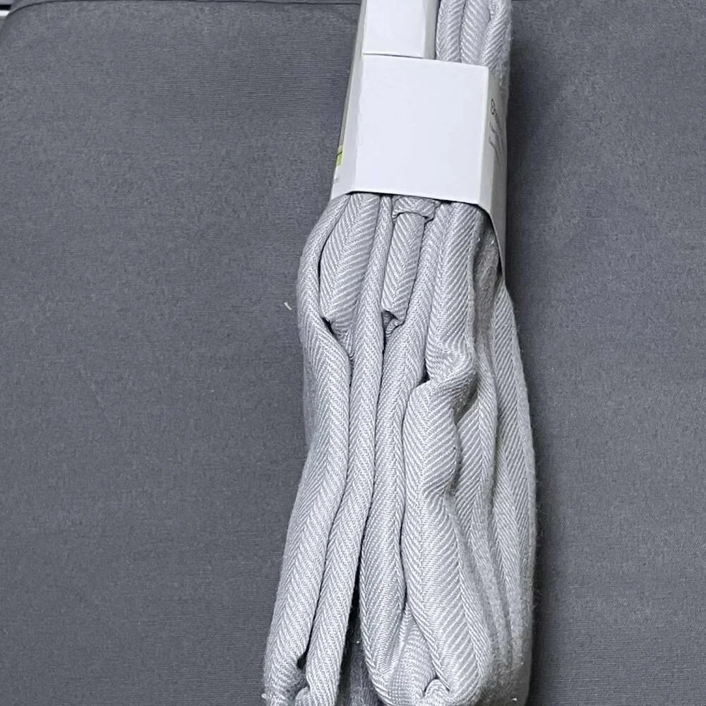Brand New Fabric Herringbone Shower Curtain Gray - Room Essentials.